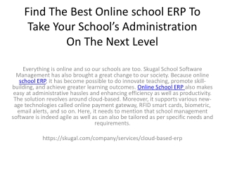 Find The Best Online school ERP