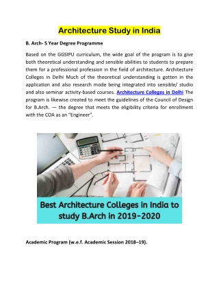 Architecture Study in India