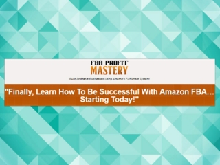 FBA PROFIT MASTERY