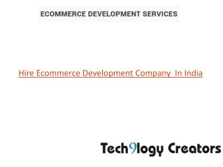 Ecommerce Development Services