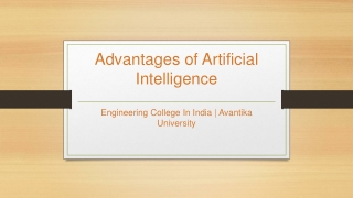 Advantages of Artificial Intelligence - Avantika University