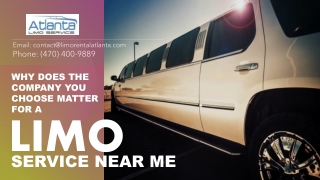 Why Does the Company You Choose Matter for a Limo Service Near Me?