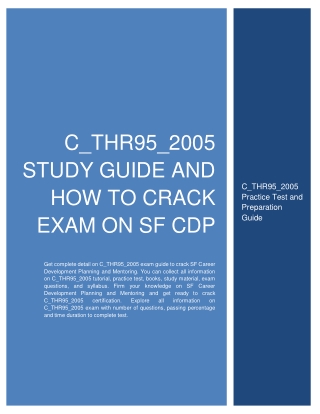 C_THR95_2005 Study Guide and How to Crack Exam on SF CDP