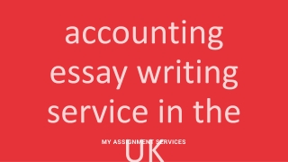Accounting Essay Writing Service in the UK
