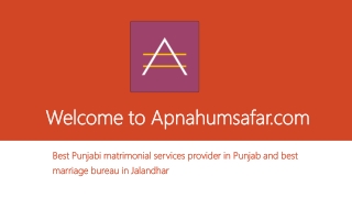 Punjabi Matrimonial Services | Matrimonial website