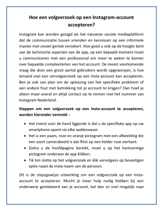 Hoe een volgverzoek op een Instagram-account accepteren?