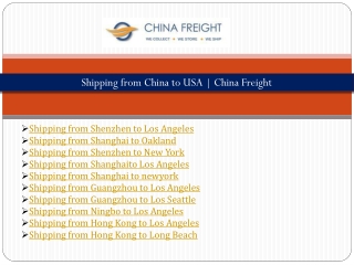 Shipping from Shenzhen to New York