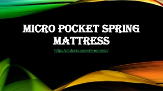 Micro pocket spring mattress