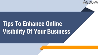 Tips to Increase Online Visibility of Your Business