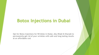 Botox Injections in dubai