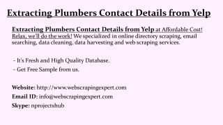 Extracting Plumbers Contact Details from Yelp