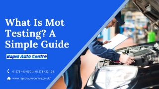 What Is Mot Testing? A Simple Guide