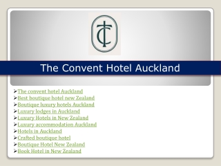 Boutique luxury hotels Auckland