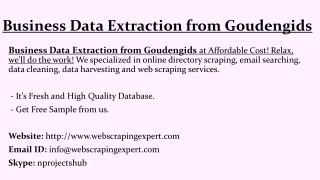 Business Data Extraction from Goudengids