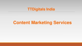 Content Marketing Services - TTDigitals