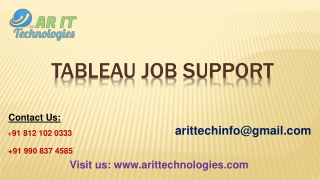 Tableau Job Support | Tableau Online Job Support - AR IT