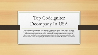 codeigniter development company in USA