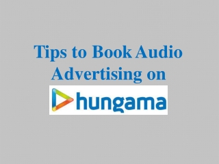 Hungama App Advertising Rates and Ad Options.