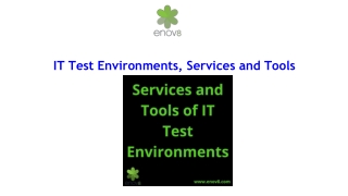 IT Test Environments, Services and Tools | Enov8