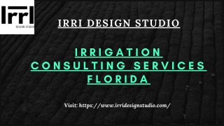 Irrigation design companies Central Florida- Irri Design Studio