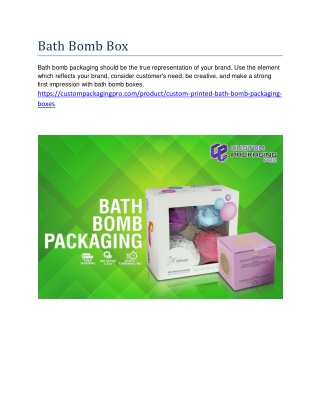 Bath Bomb Box