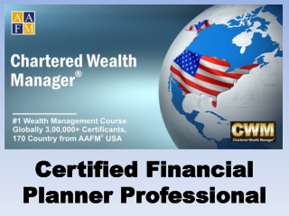 Certified Financial Planner Professional - Wealth Management Career