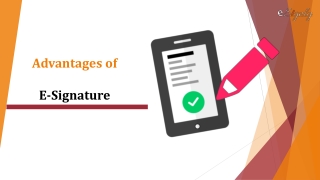 Advantages Of E-Signature