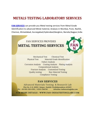 Metals,ROHS,Grade,Corrosion Testing Lab Mumbai, Pune, Nashik, India