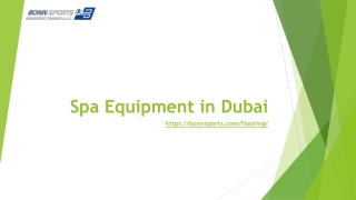 Spa Equipments in Dubai