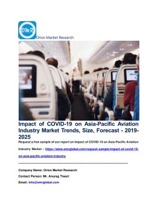 Impact of COVID-19 on Asia-Pacific Aviation Industry Market Trends, Size, Forecast - 2019-2025