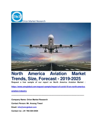 North America Aviation Market Trends, Size, Forecast - 2019-2025