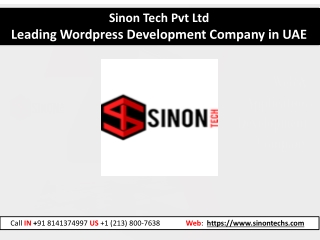 Leading Wordpress Development Company in UAE - Sinon Tech Pvt Ltd