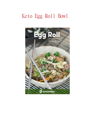 Keto Egg Roll Bowl
