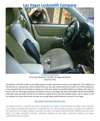 Las Vegas Locksmith Company