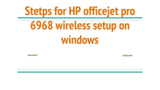hp officejet pro 6968 wireless setup on windows