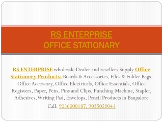 Office Stationery Suppliers | wholesale Dealer | Bangalore - Call: 9035020041