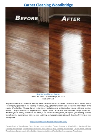 Carpet Cleaning Woodbridge