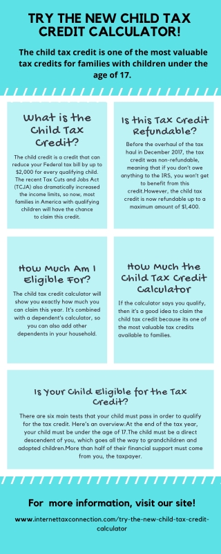 Try The Child Tax Credit Calculator