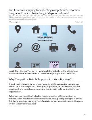 How Do I Scrape Competitor Reviews And Data From Google Maps?