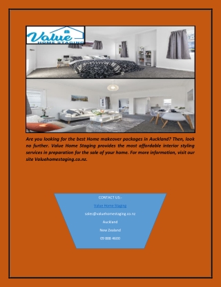 Get Home Makeover Packages Auckland | Value Home Staging