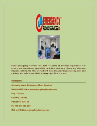 Water Extraction Services | emergencyfloodservices.ca