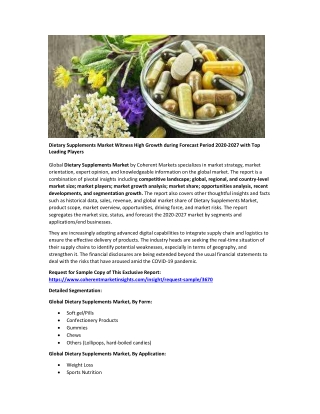 Dietary Supplements Market