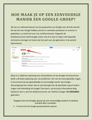 Hoe maak je een Google-groep?