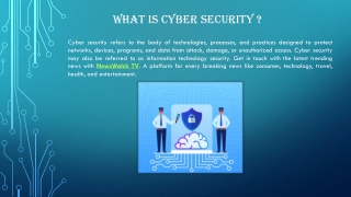 NewsWatch TV - What is Cyber Security ?