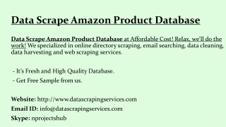 Data Scrape Amazon Product Database