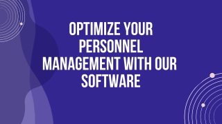 Optimize your personnel management with our human resource management software
