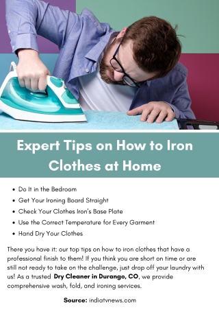 Expert Tips on How to Iron Clothes at Home