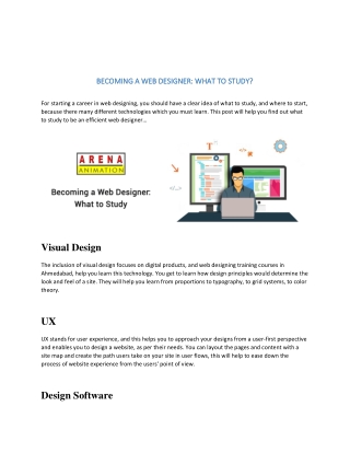 Becoming A Web Designer : What To Study?