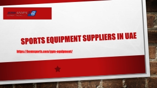 Sports Equipment Suppliers in UAE