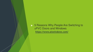 5 Reasons Why People Are Switching to uPVC Doors and Windows